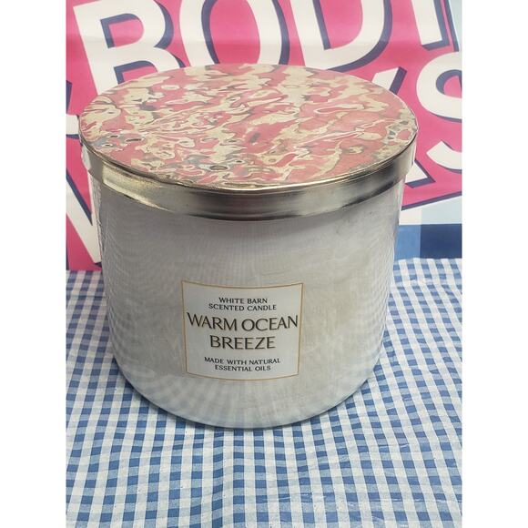 BBW Warm Ocean Breeze Large 3 Wick Candle Home Fragrance Decor - Picture 1 of 2